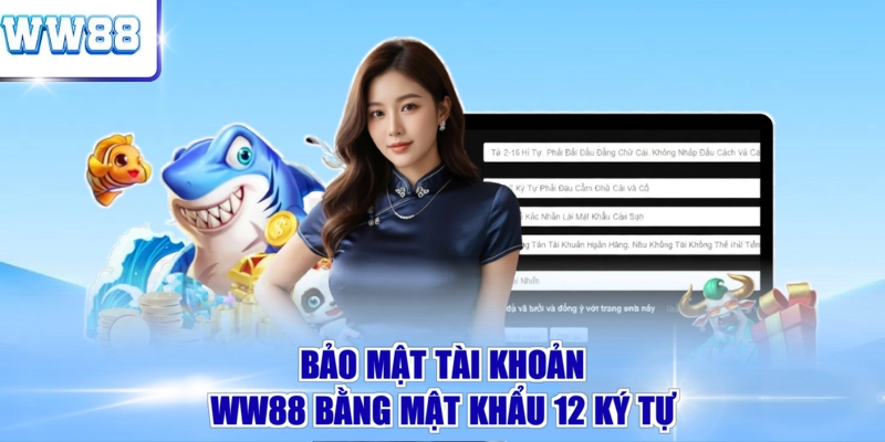 Bảo mật tài khoản WW88 bằng mật khẩu 12 ký tự